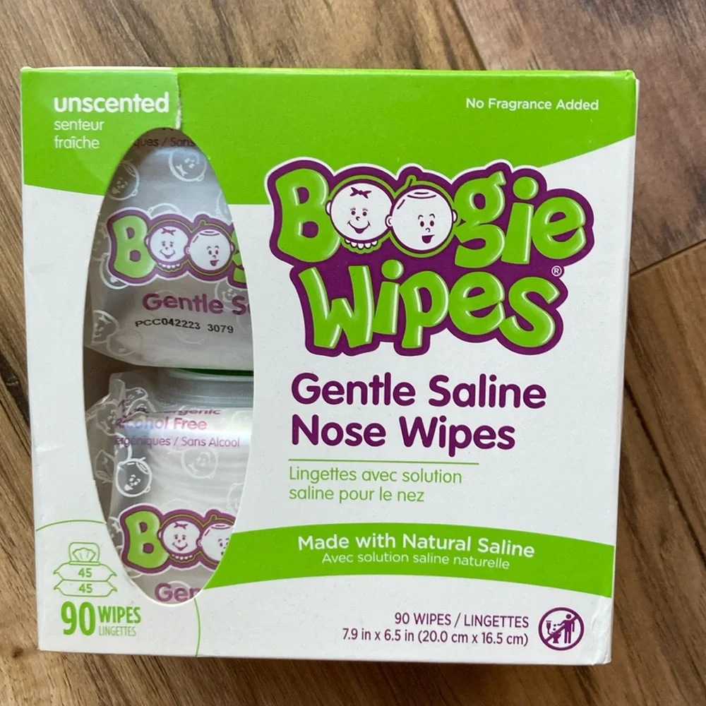 Boogie Wipes Saline 90 Wipes Unscented